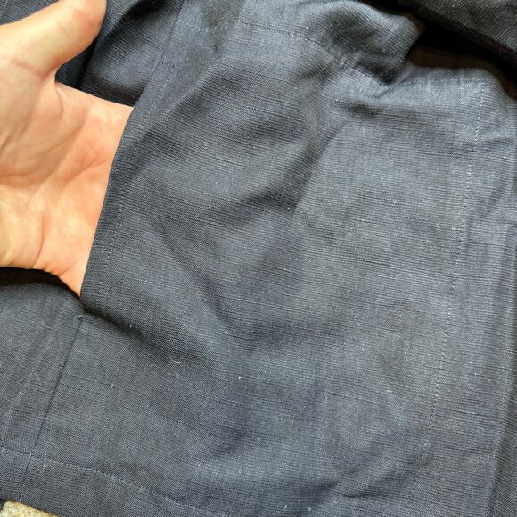 Eskandar Dark Blue Linen Button Down Shirt Jacket Size 1 - Picture 5 of 6